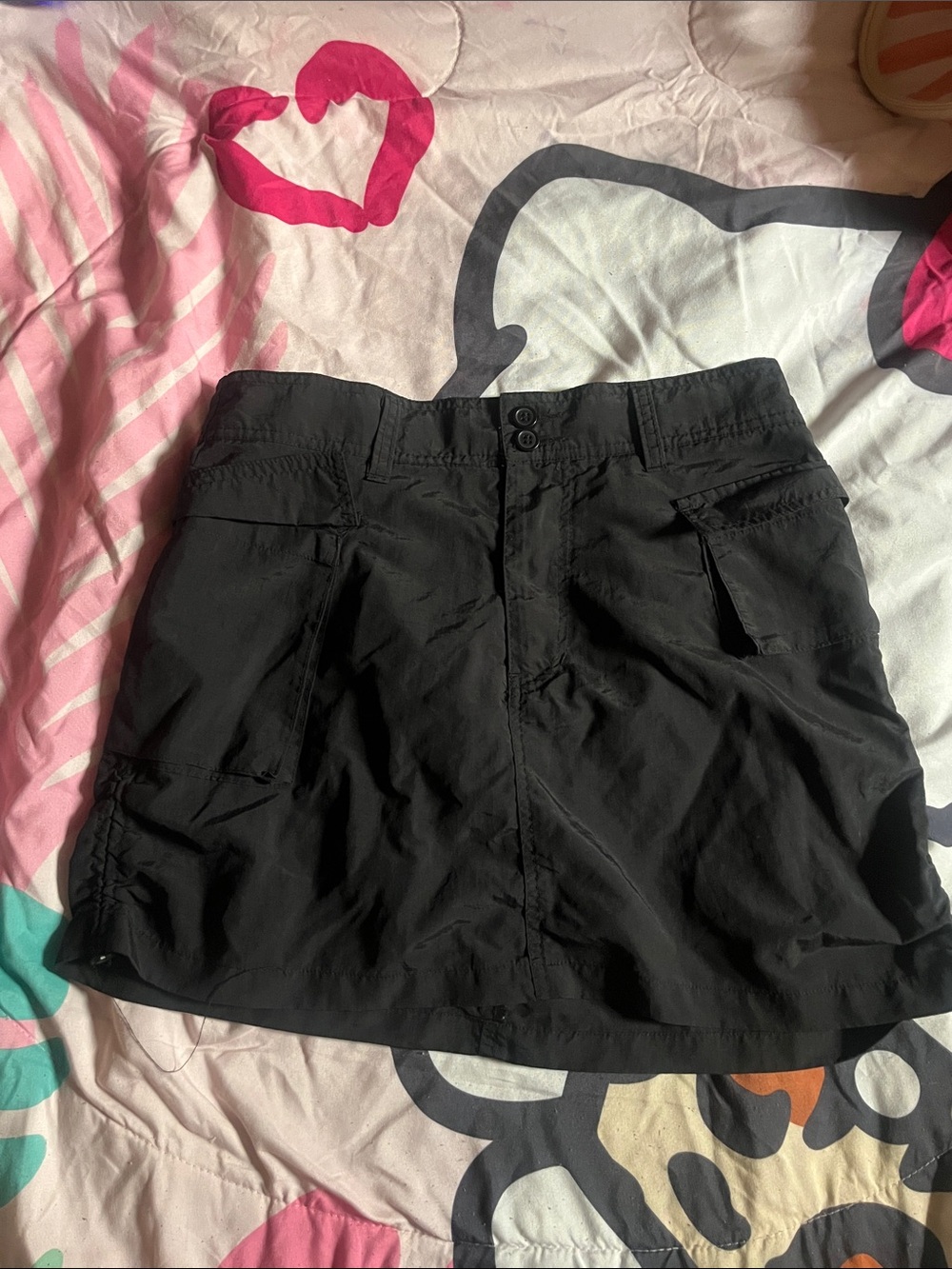 Forever 21 Black Cargo-Style Mini Skirt